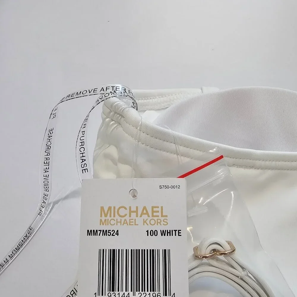 Michael Kors Iconic Solids One Shoulder One Piece Swimsuit - Picture 10 of 13